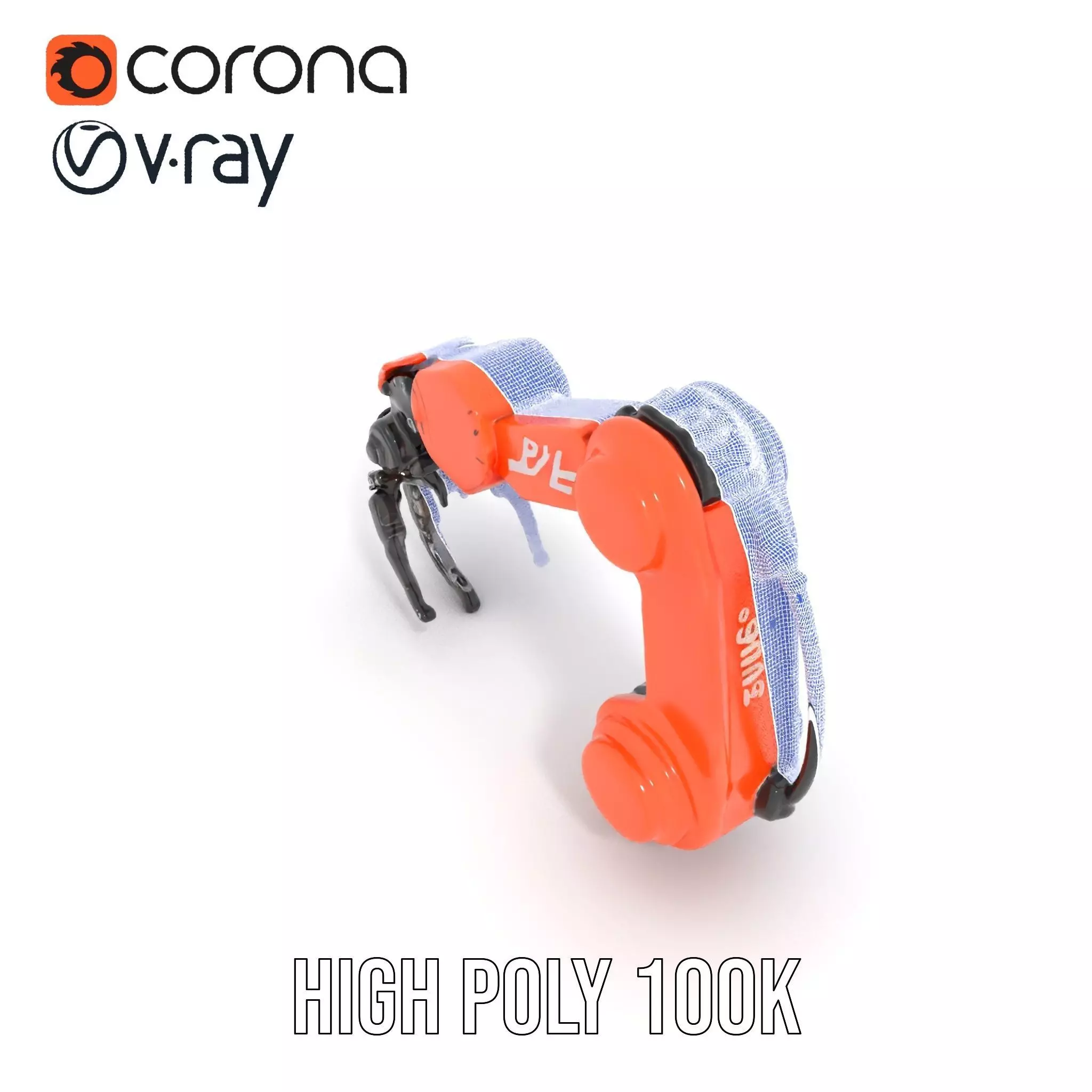 Mechanical Robotic Arm Model Pack Low-poly 3D model_30