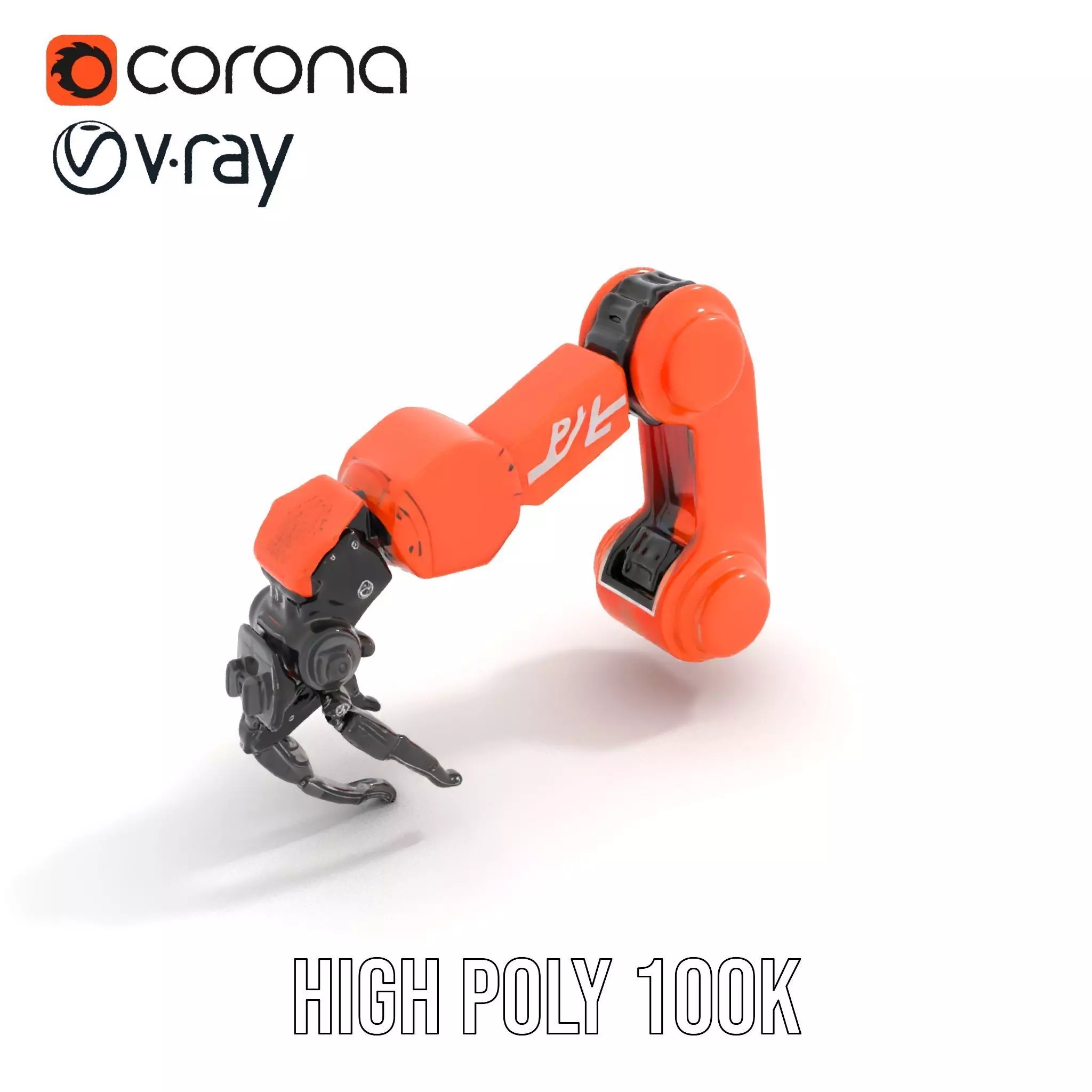 Mechanical Robotic Arm Model Pack Low-poly 3D model_21