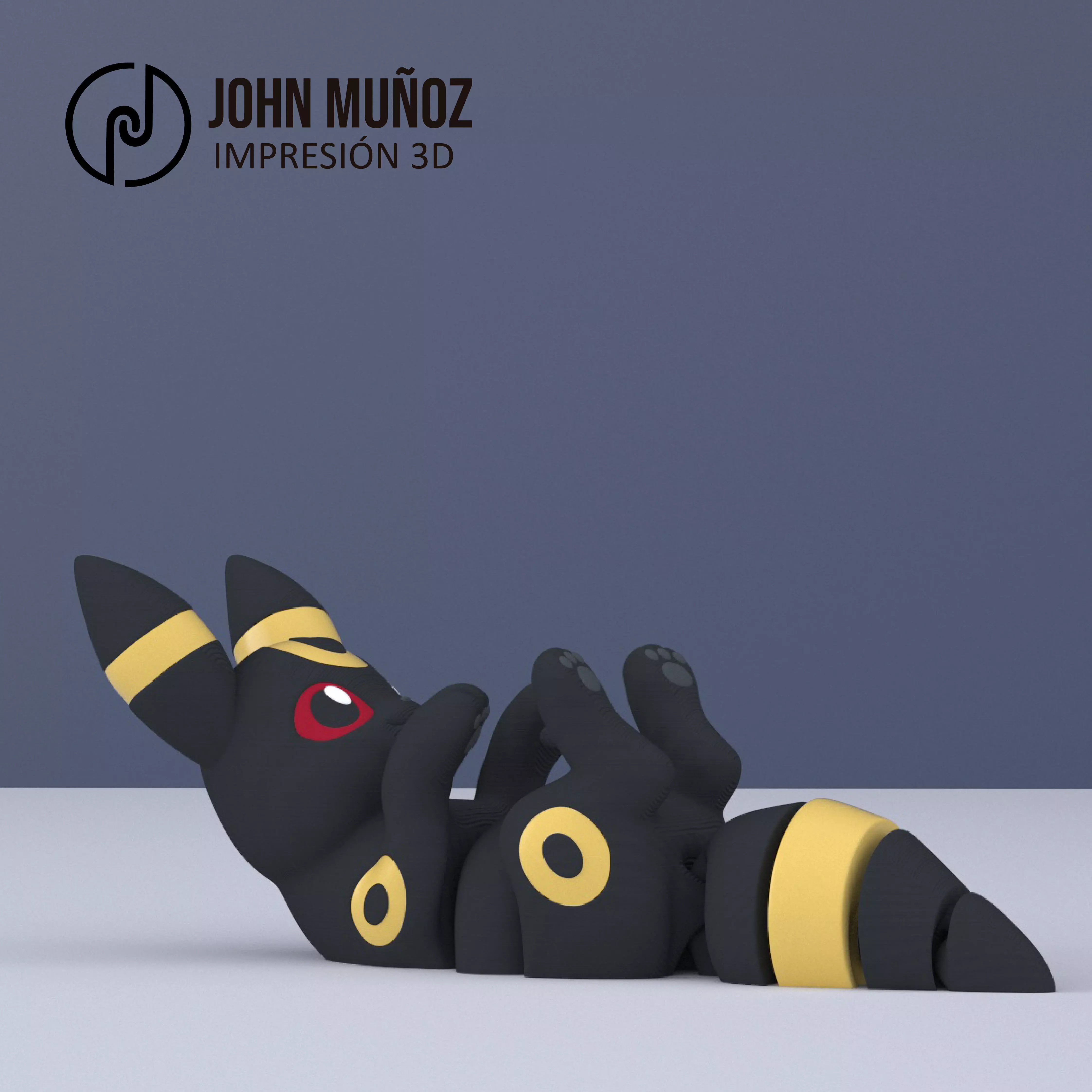Umbreon Articulated Version and Keychain 3D print model 3D print model_4