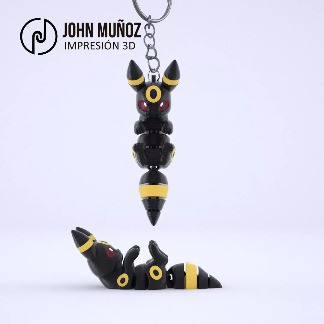 Umbreon Articulated Version and Keychain 3D print model 3D print model_1