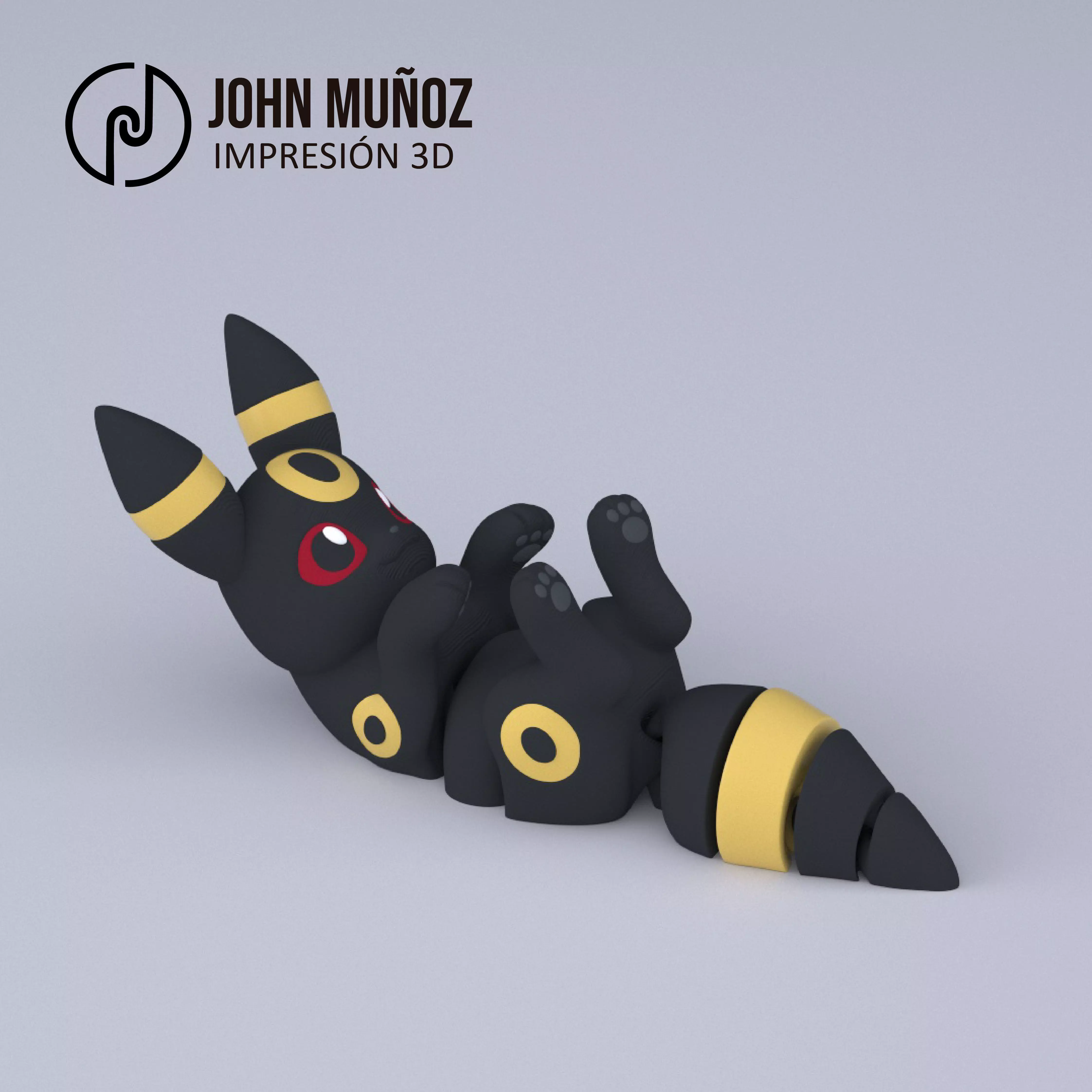 Umbreon Articulated Version and Keychain 3D print model 3D print model_0