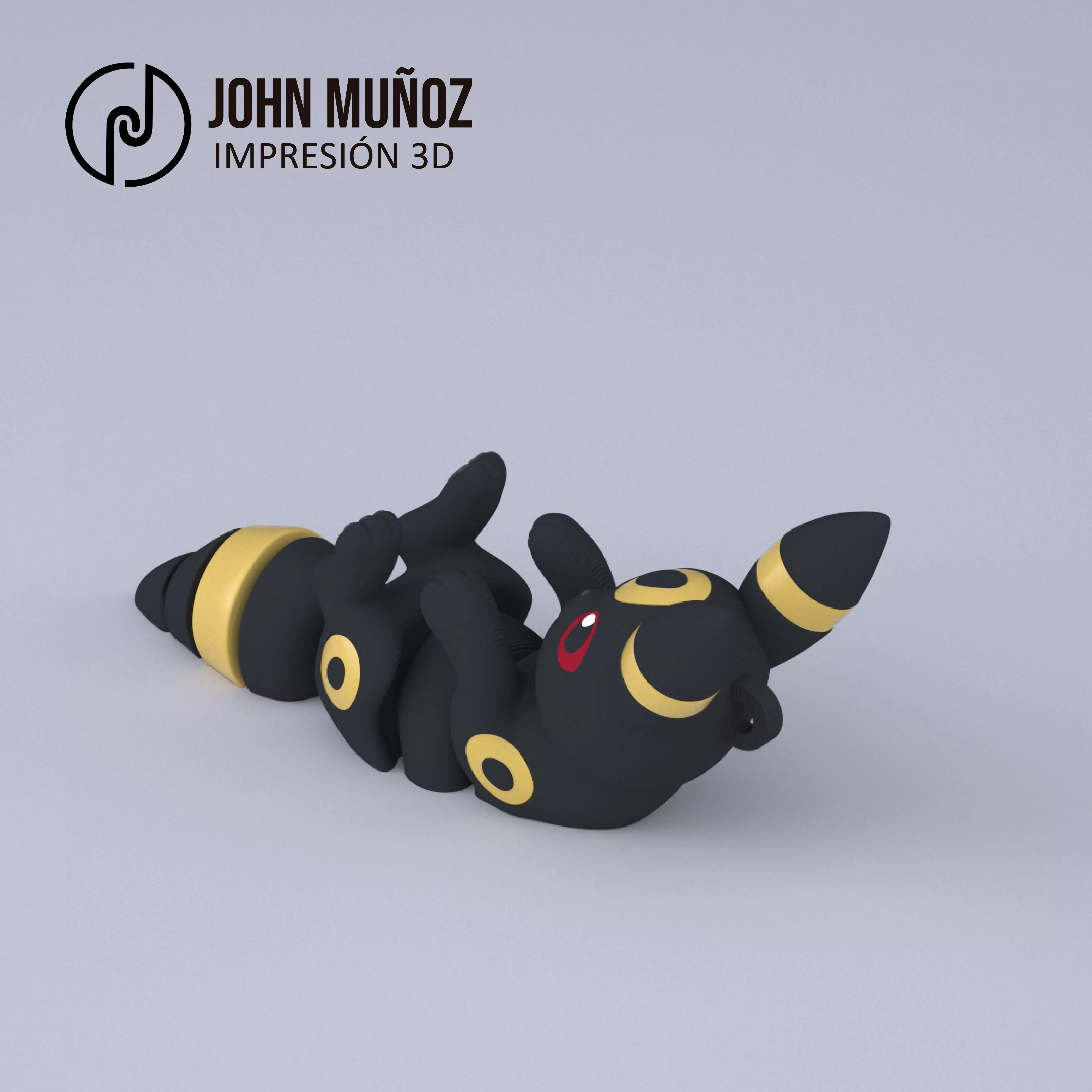 Umbreon Articulated Version and Keychain 3D print model 3D print model_3