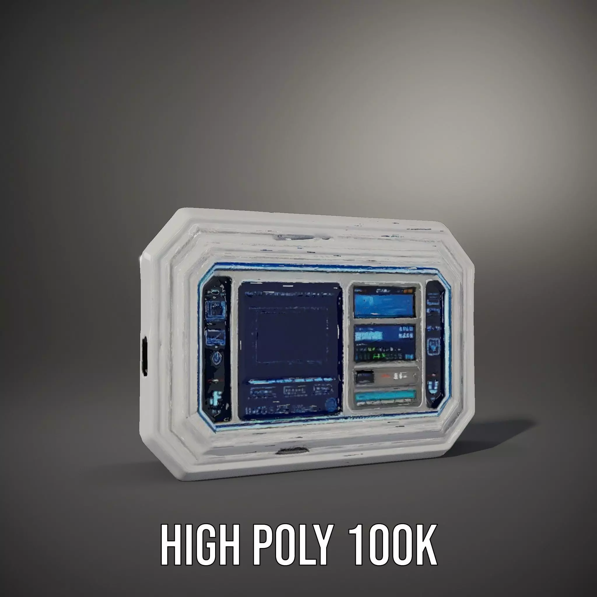 Futuristic Control Panel model pack Low-poly 3D model_11