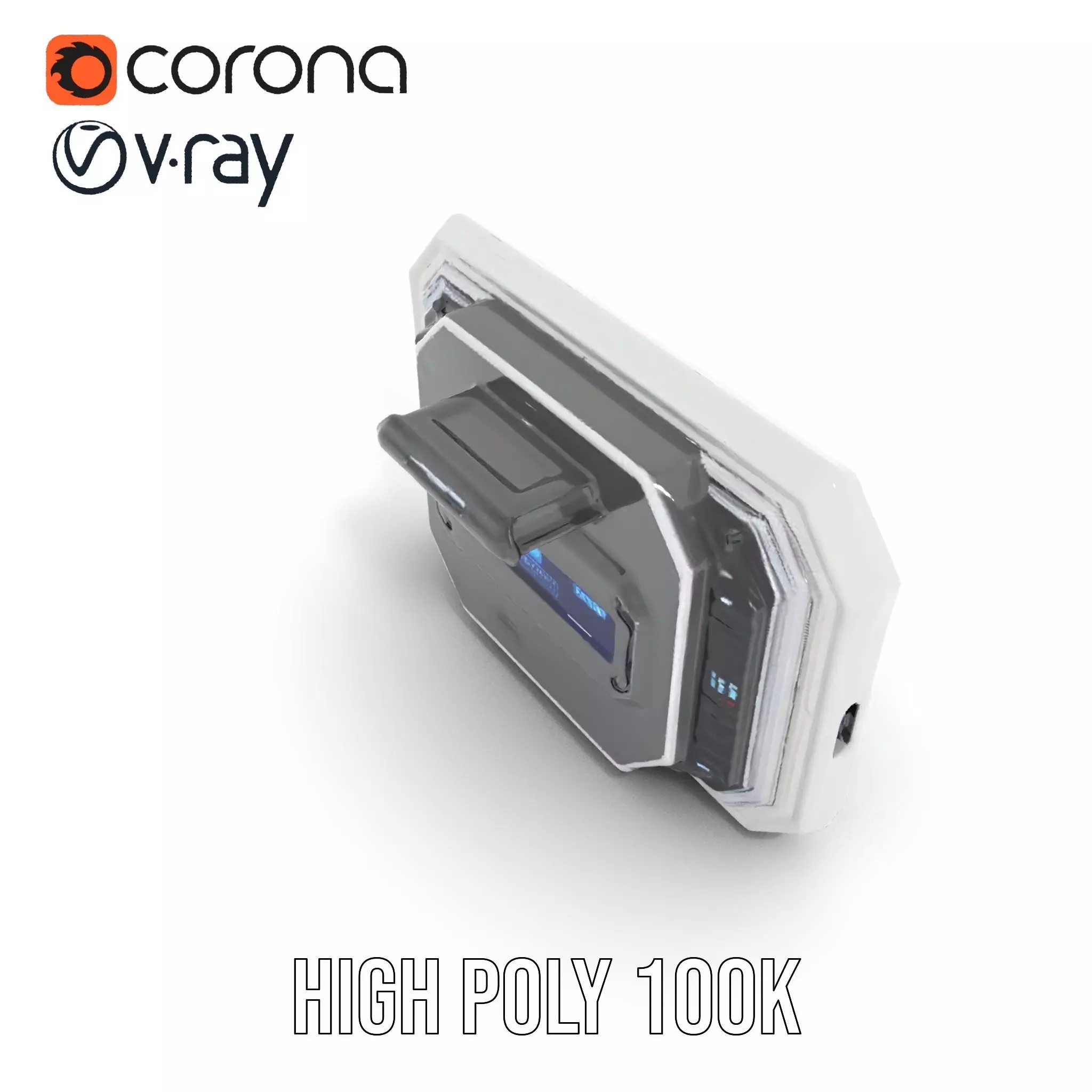 Futuristic Control Panel model pack Low-poly 3D model_29