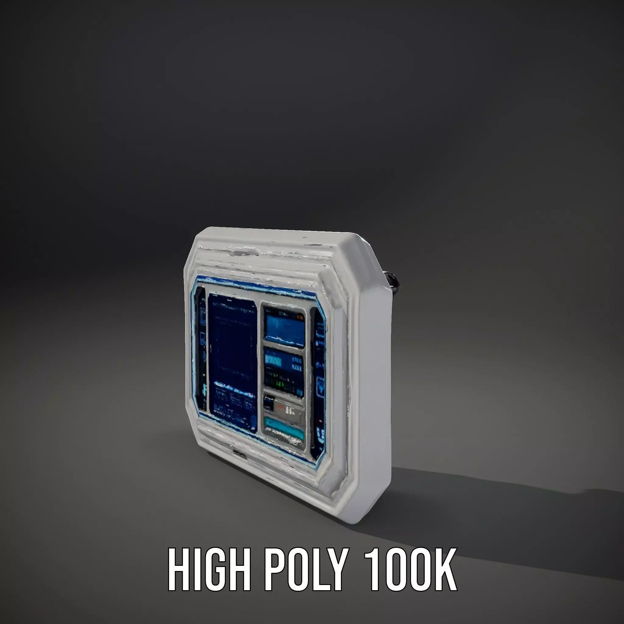 Futuristic Control Panel model pack Low-poly 3D model_9