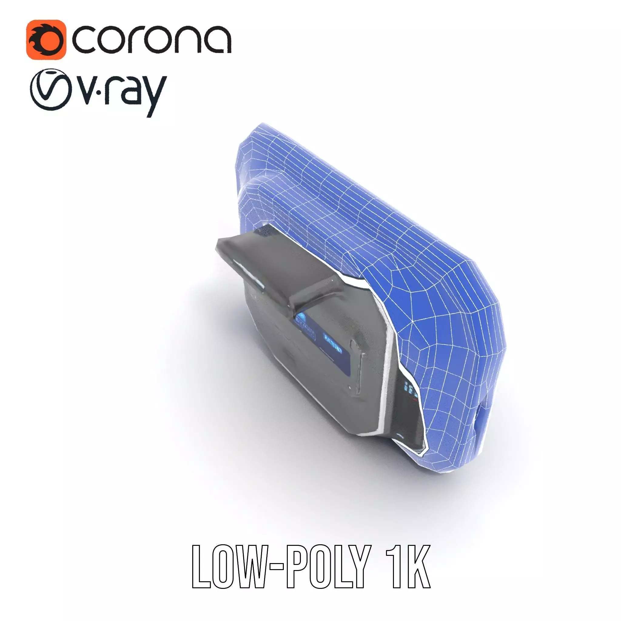 Futuristic Control Panel model pack Low-poly 3D model_18