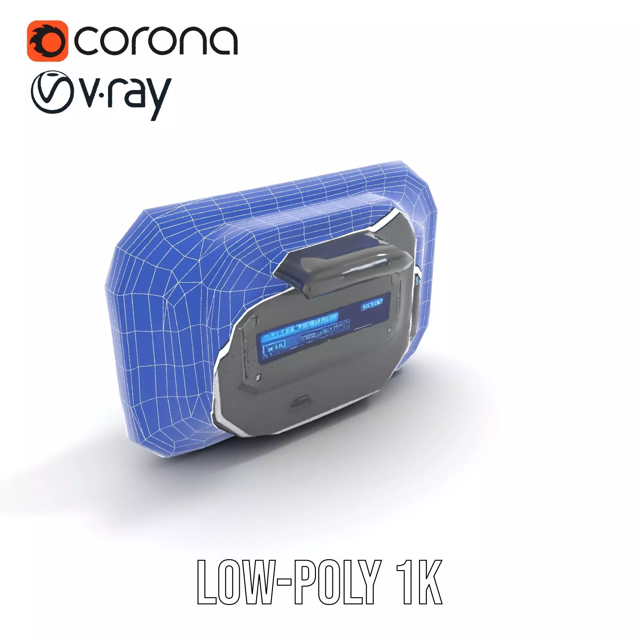 Futuristic Control Panel model pack Low-poly 3D model_15