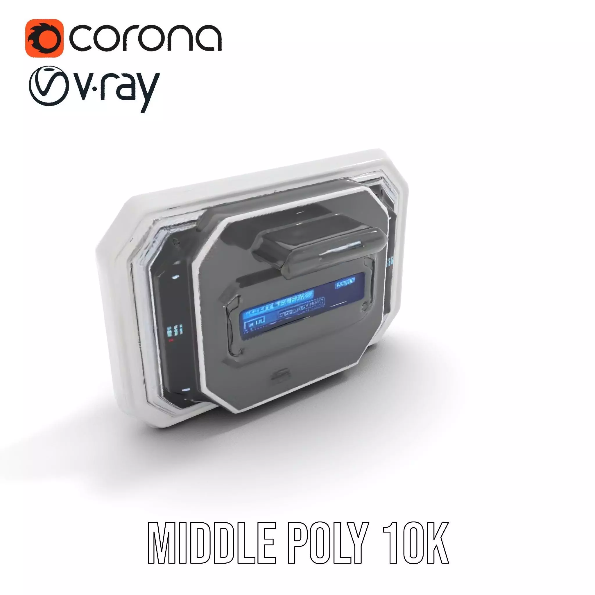 Futuristic Control Panel model pack Low-poly 3D model_12