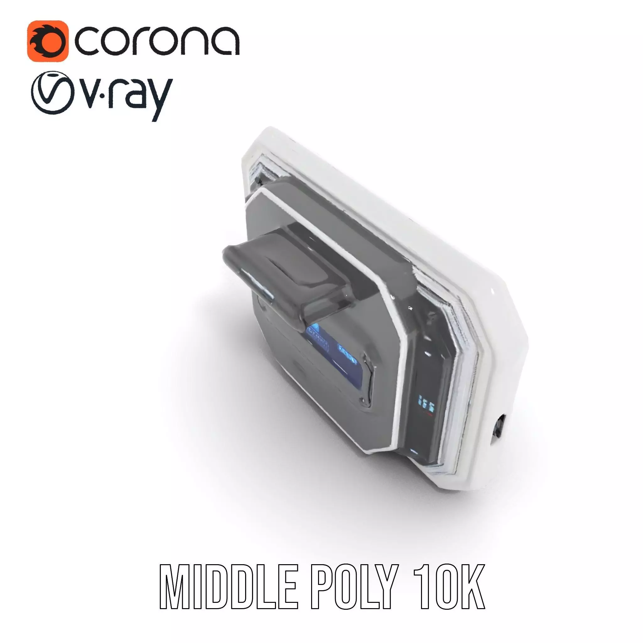 Futuristic Control Panel model pack Low-poly 3D model_7