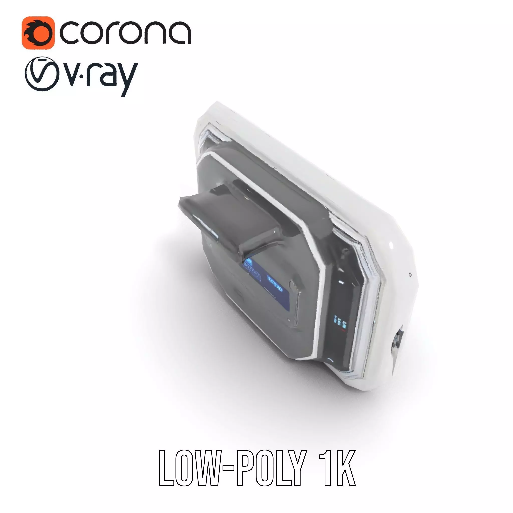 Futuristic Control Panel model pack Low-poly 3D model_13