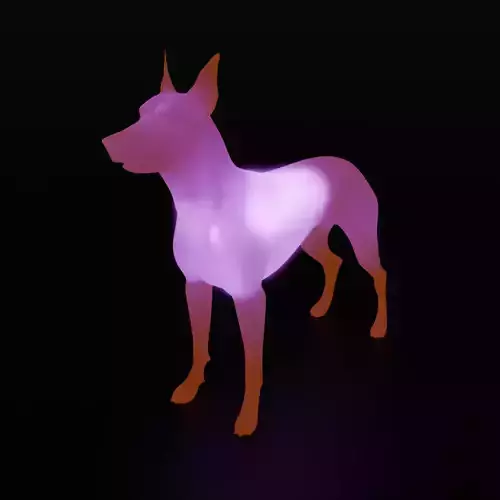 Indirect lighting for Doberman 3D model