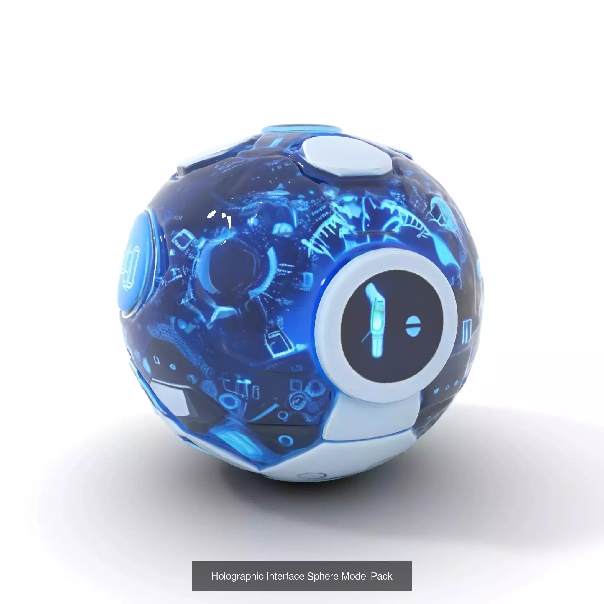 Futuristic AI Interfaces Pack 3D Model Collection_35