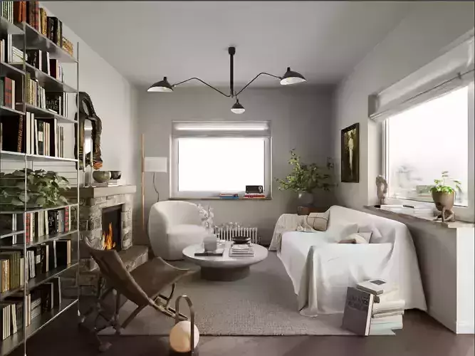 Medieval-style living room 3D model