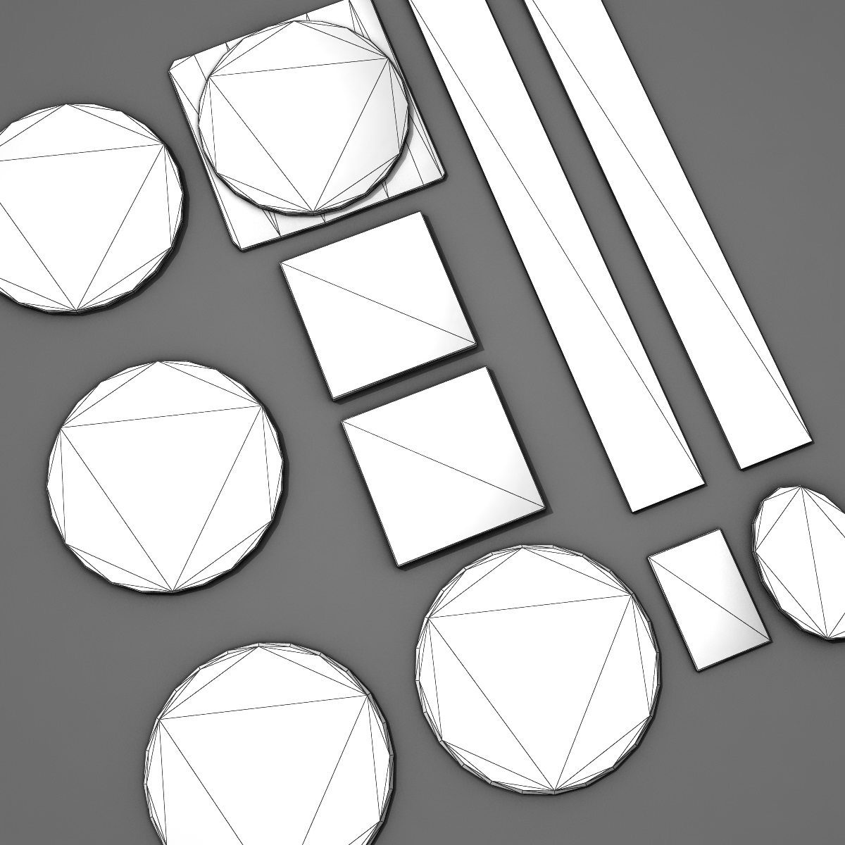 Manhole Covers Low-poly 3D model_9