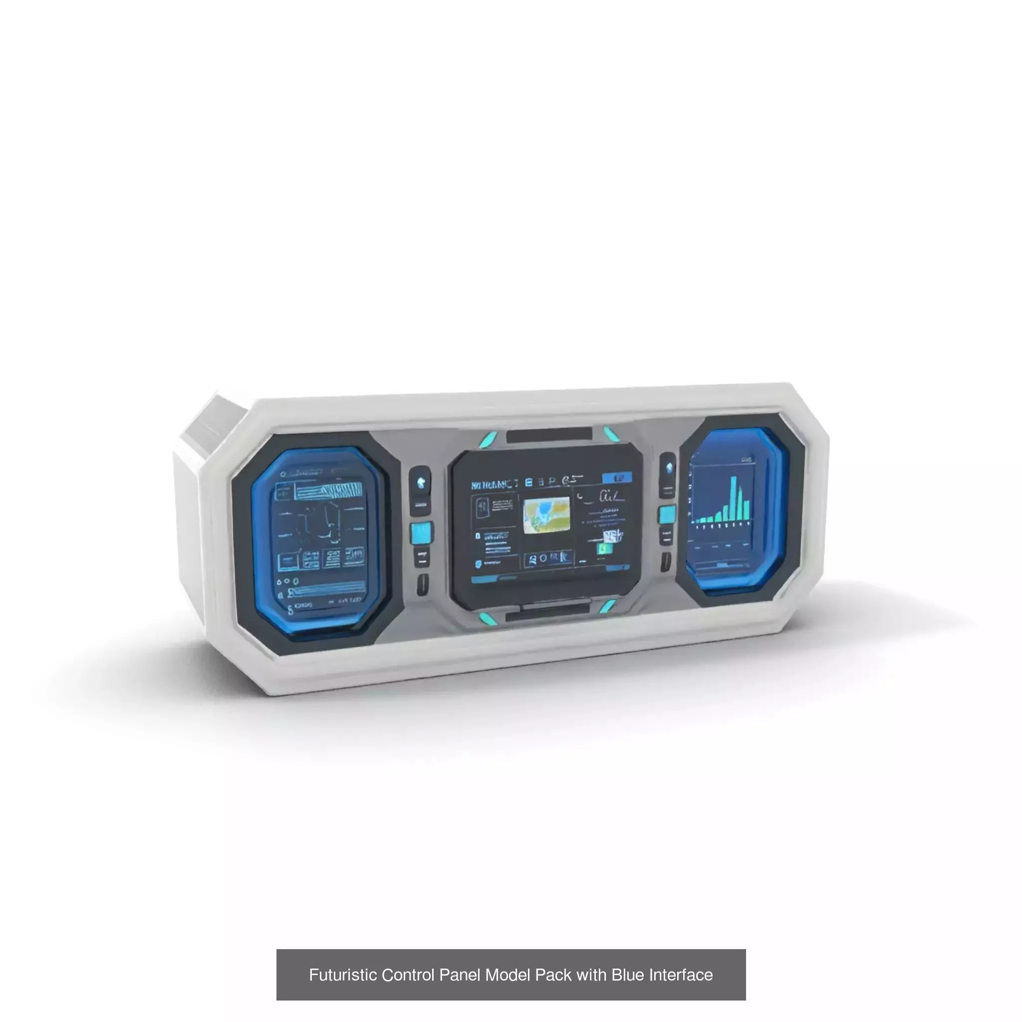 Advanced SciFi Medical Wall Modules 3D Model Collection_62