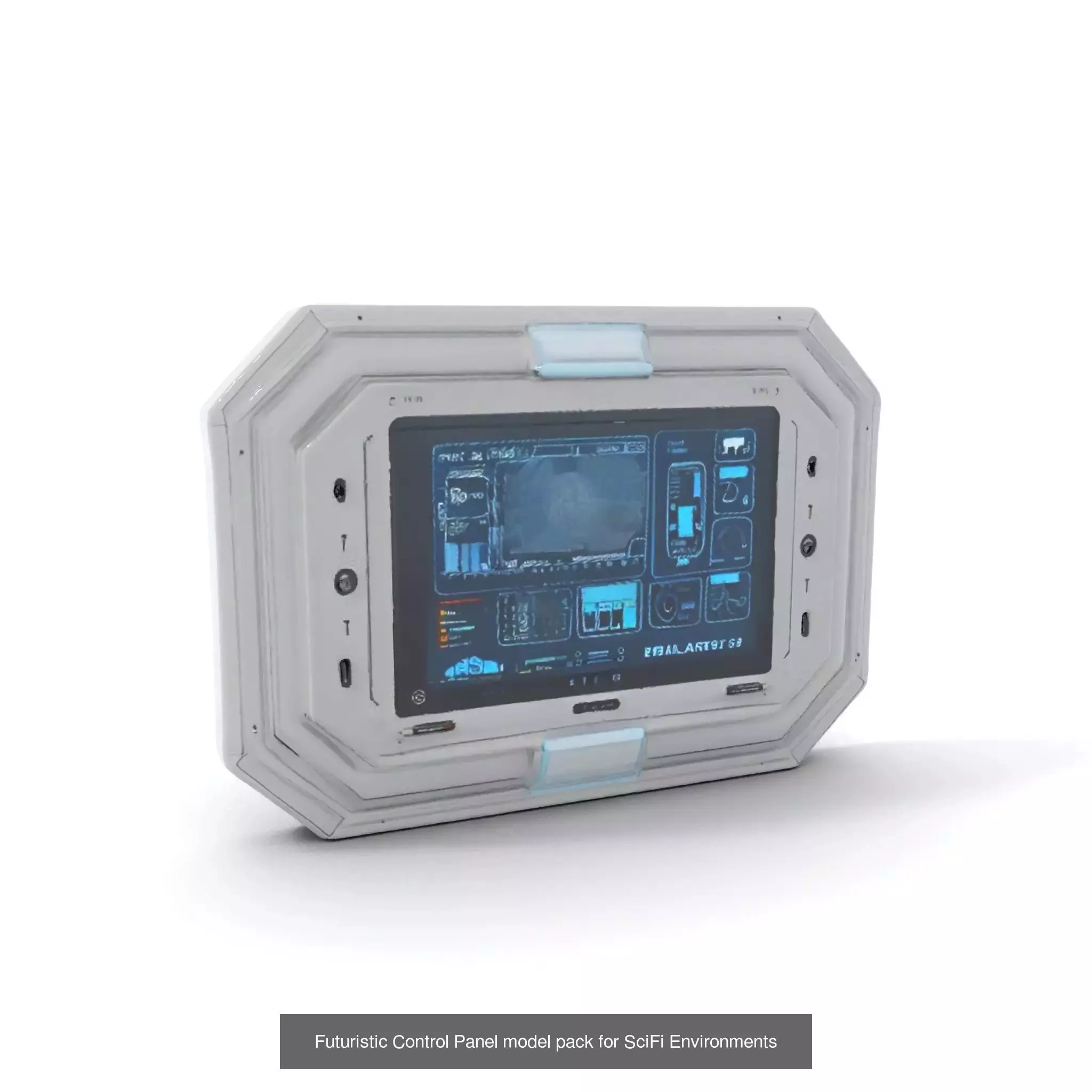 Advanced SciFi Medical Wall Modules 3D Model Collection_64