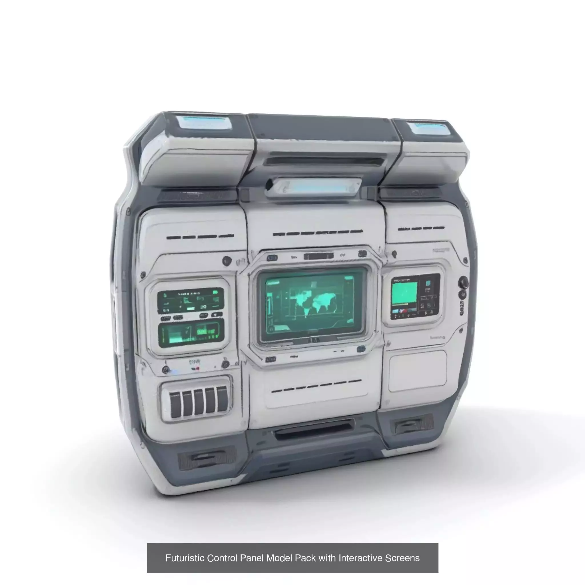 Advanced SciFi Medical Wall Modules 3D Model Collection_65