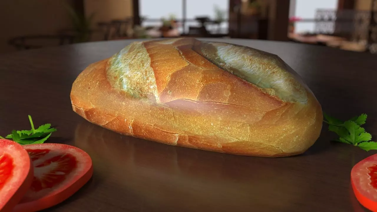 Vietnamese Banh Mi 3D Model 3D model_4