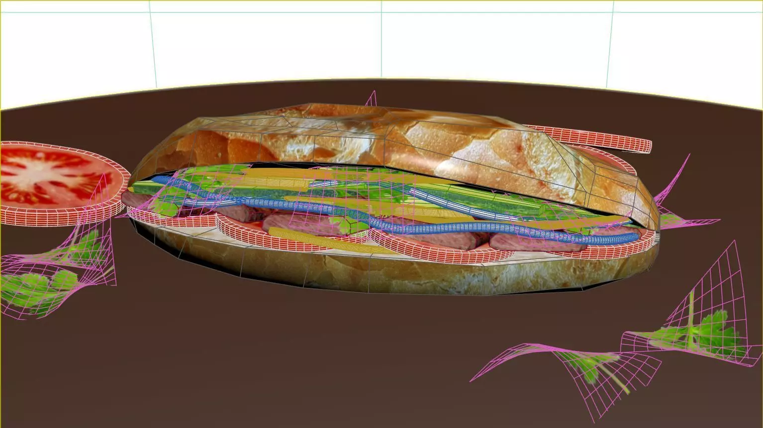 Vietnamese Banh Mi 3D Model 3D model_6