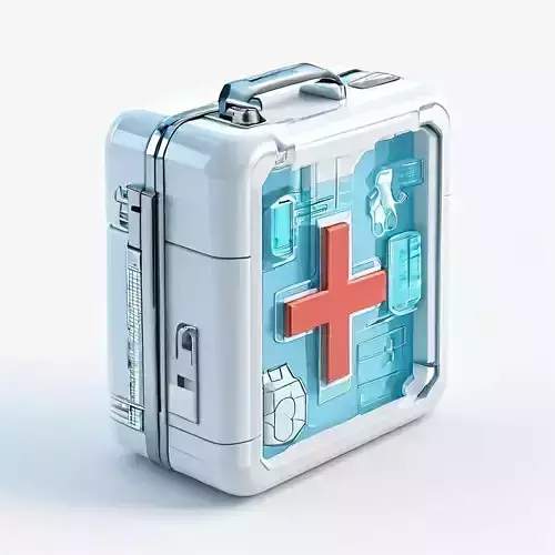 SciFi Medical Kit 3D Model Low-poly 3D model