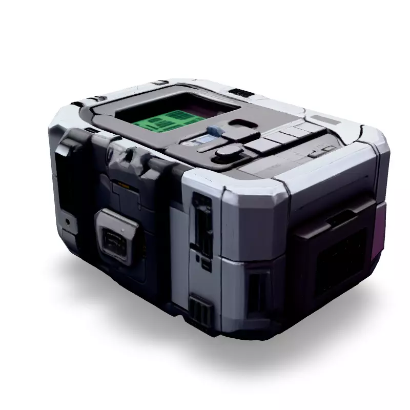 SciFi Portable Device Game Asset Low-poly 3D model_2