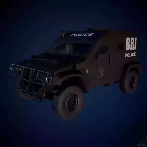 Panhard PVP - BRI Paris Police 3D Model Low-poly 3D model
