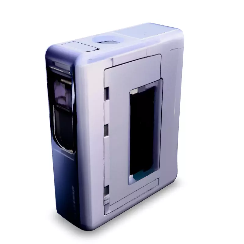 SciFi Futuristic Cassette Tape Low-poly 3D model_5