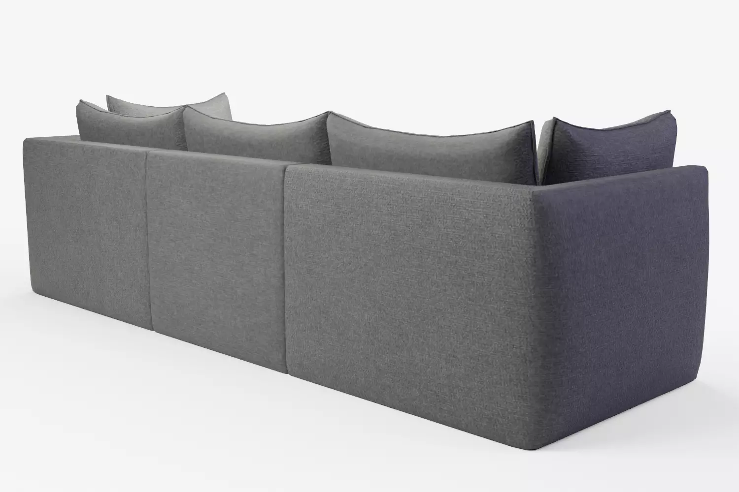 Bleecker Down-Filled Slipcover Modular 4 Piece Ottoman Sectional 3D model_3