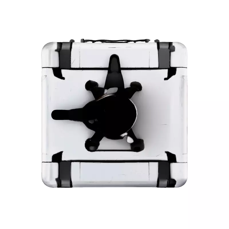 SciFi Storage Container Crate Box Low-poly 3D model_7