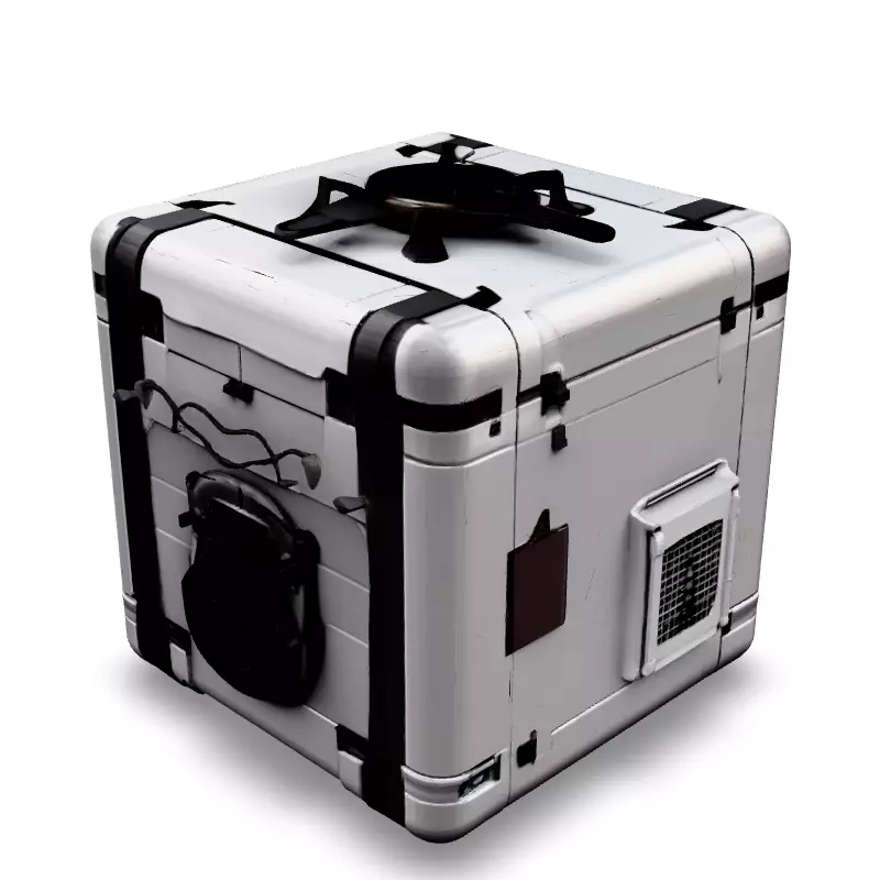 SciFi Storage Container Crate Box Low-poly 3D model_5