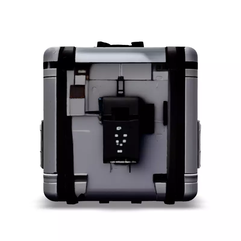 SciFi Storage Container Crate Box Low-poly 3D model_3