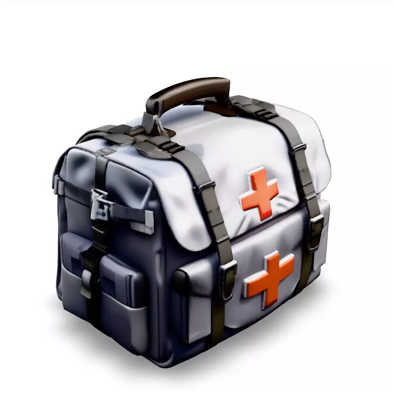 Realistic 3D Medical Bag Model Low-poly 3D model_1