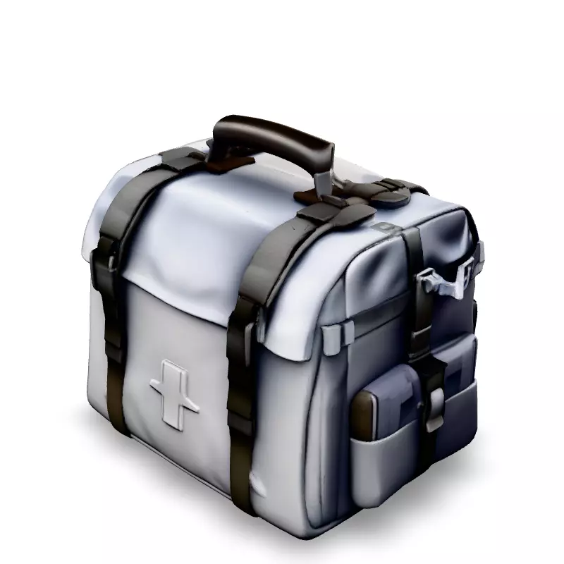 Realistic 3D Medical Bag Model Low-poly 3D model_2