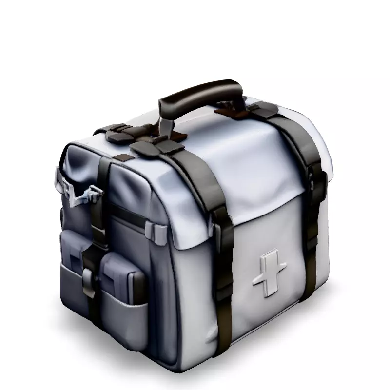Realistic 3D Medical Bag Model Low-poly 3D model_5