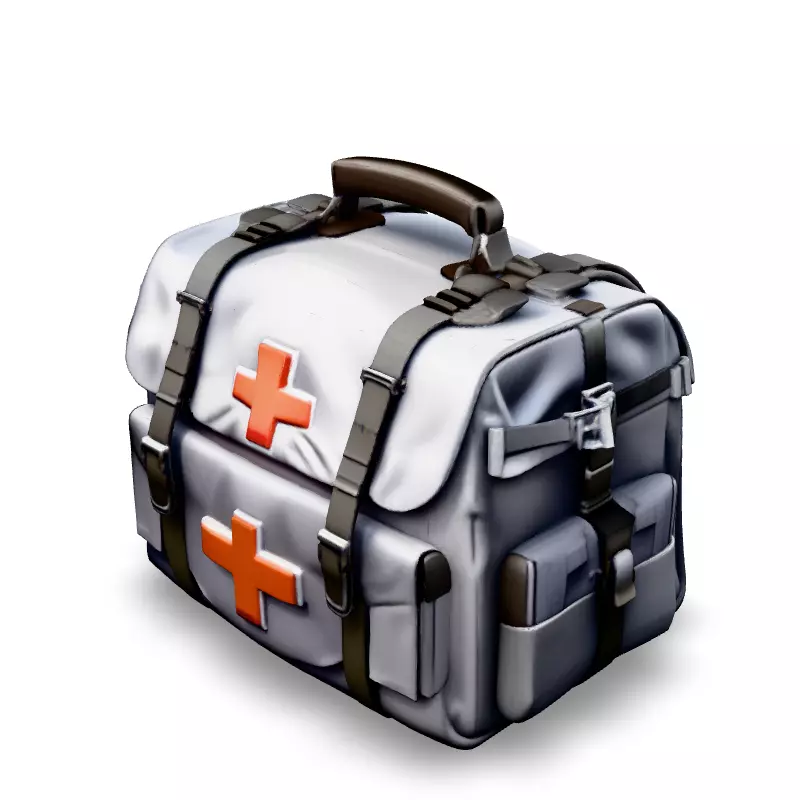 Realistic 3D Medical Bag Model Low-poly 3D model_4