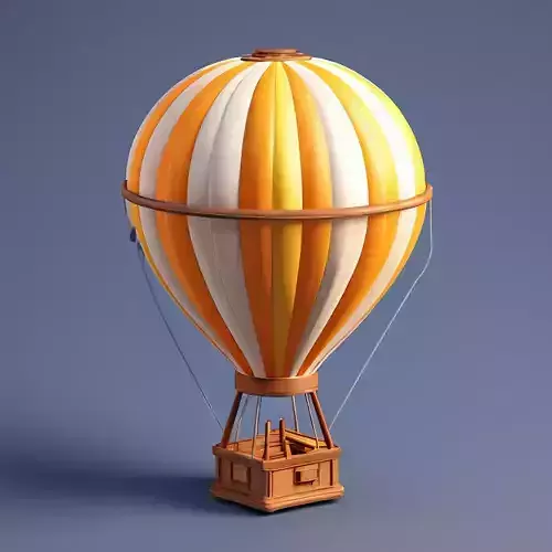 Stylized LowPoly Hot Air Balloon