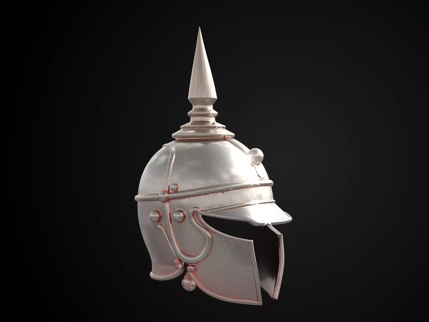 Stylized Medieval Helmet - Crownward Sentinel Free 3D print model_2
