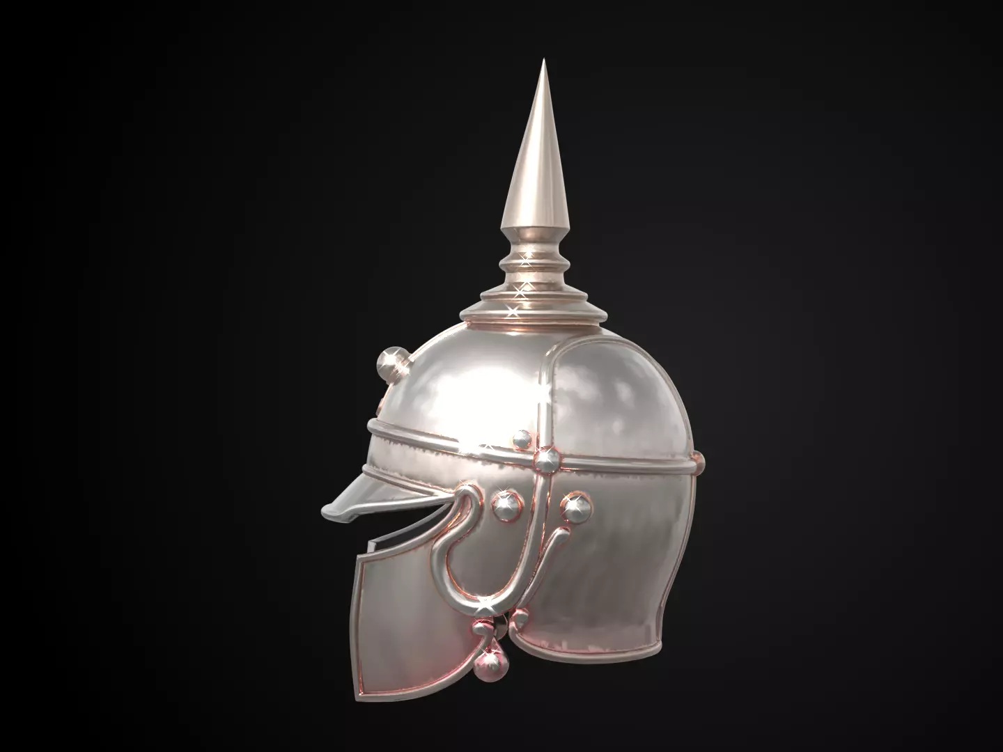 Stylized Medieval Helmet - Crownward Sentinel Free 3D print model_9