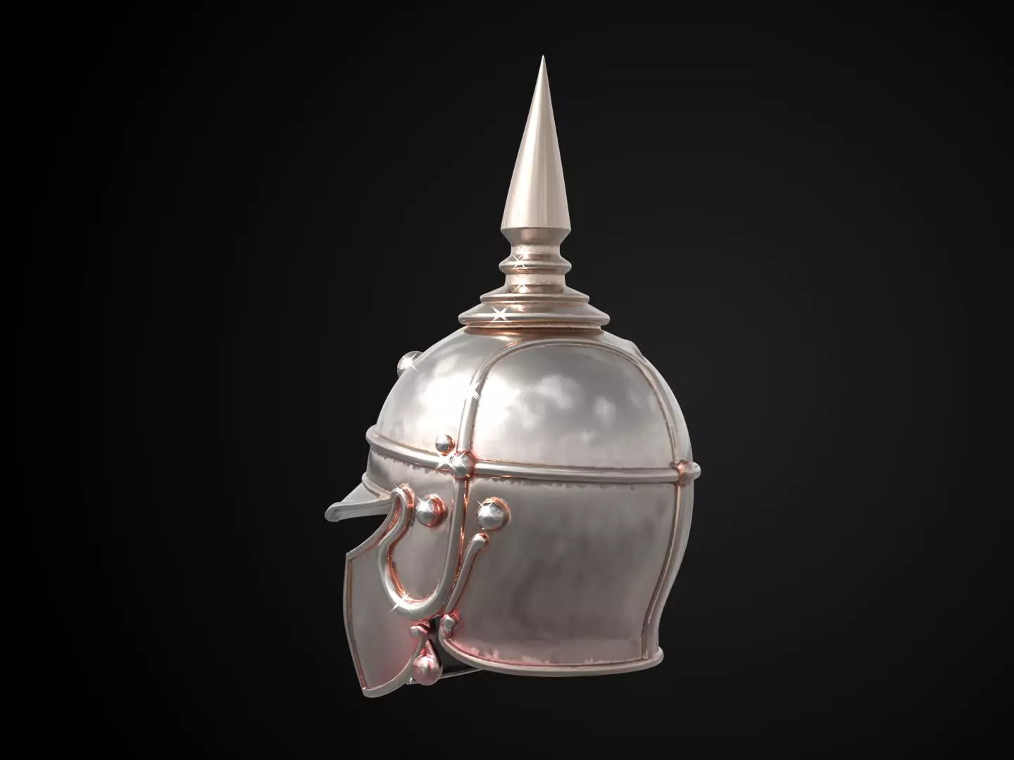 Stylized Medieval Helmet - Crownward Sentinel Free 3D print model_8
