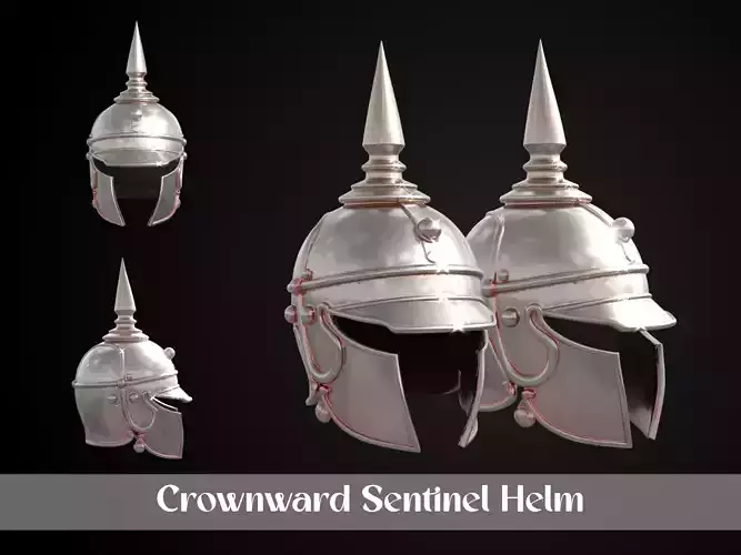Stylized Medieval Helmet - Crownward Sentinel Free 3D print model