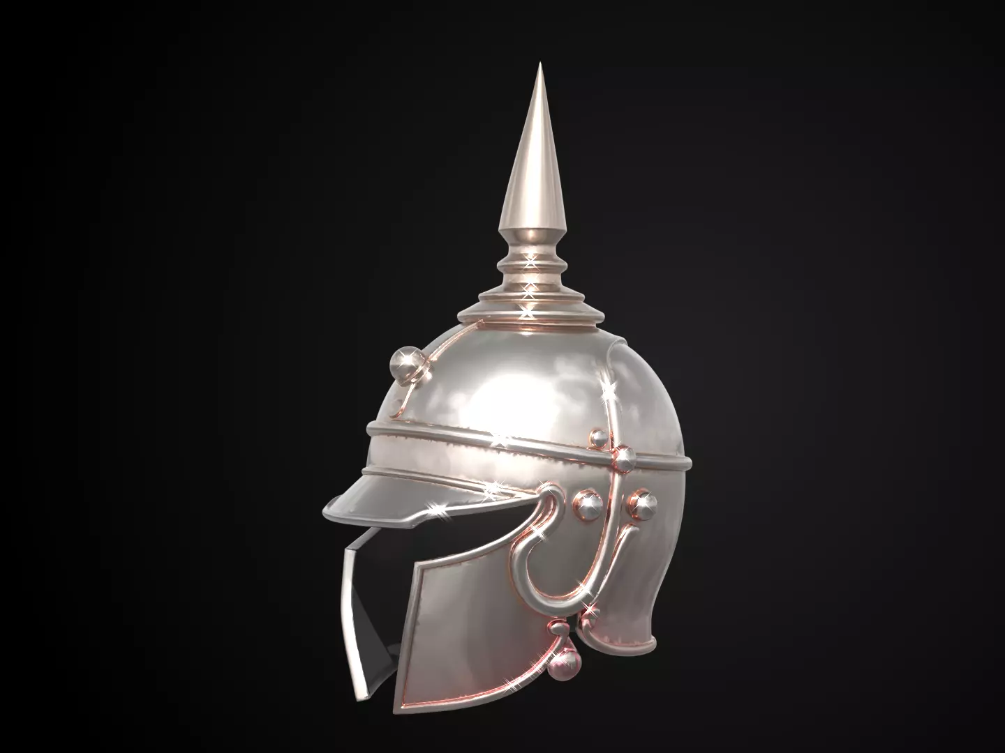 Stylized Medieval Helmet - Crownward Sentinel Free 3D print model_10