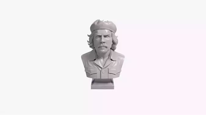 Che Guevara Bust Sculpture 3D Print Model STL Printable Bust 3D print model