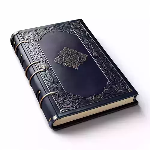 Ornate LeatherBound Book 3D Model Low-poly 3D model