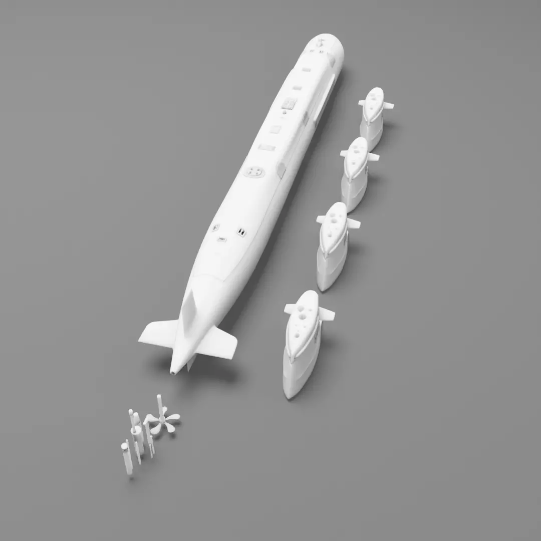 Riachuelo-class submarines - 3D pPrintable model 3D print model_2