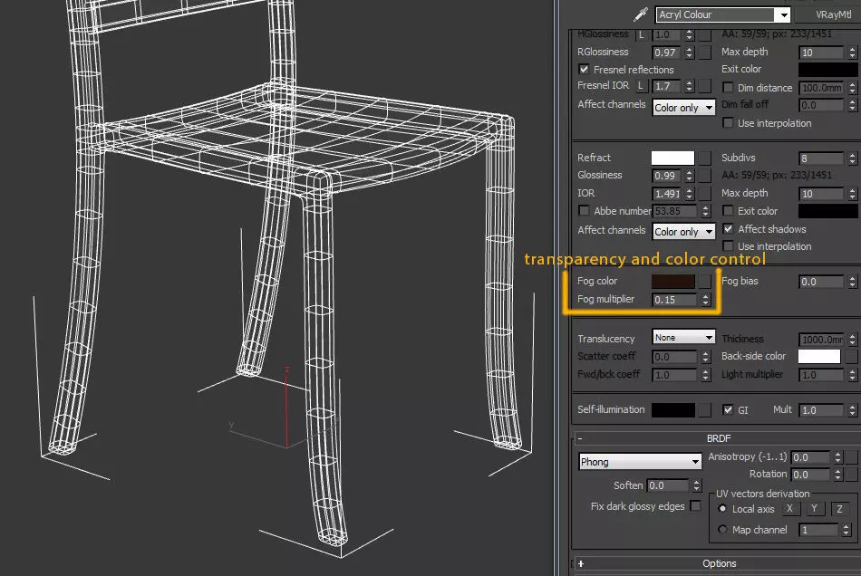 Acrylic Chair 3D model_4