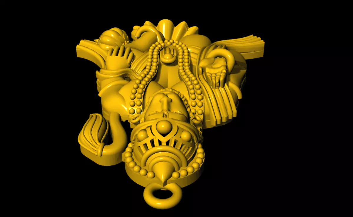 HANUMAN PENDANT 3D print model_6