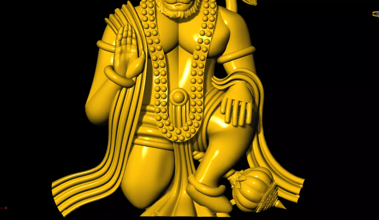 HANUMAN PENDANT 3D print model_10