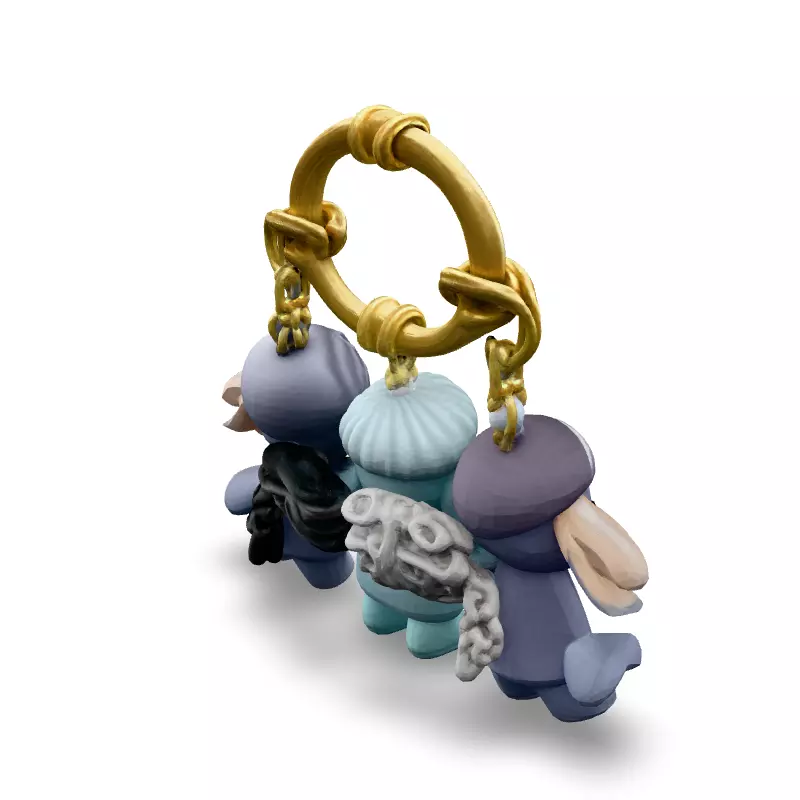 Cute Cartoon Sheep Keychain 3D Model Low-poly 3D model_5