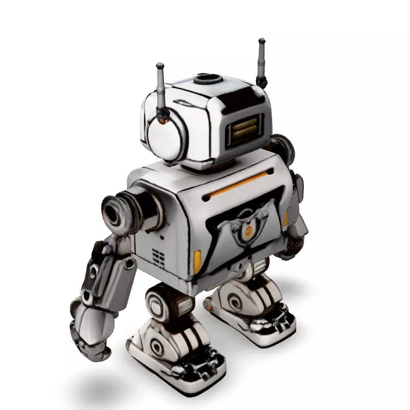 SciFi Robot Game Ready Model Low-poly 3D model_4