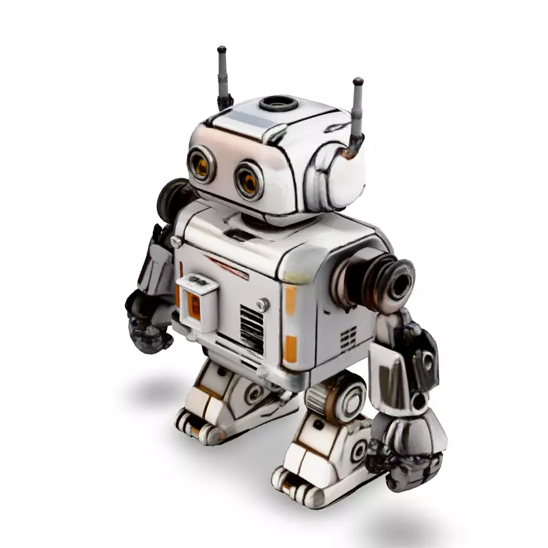 SciFi Robot Game Ready Model Low-poly 3D model_1